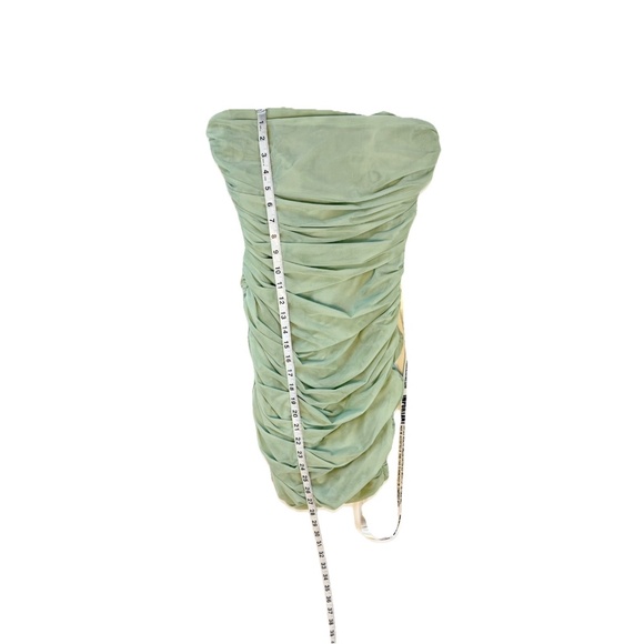 Mistress Rocks Size S Sitting Pretty Mint Mesh Cutout Ruched Mini Dress NWT - Picture 7 of 13